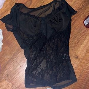 Black see through shirt